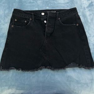 Black jean skirt